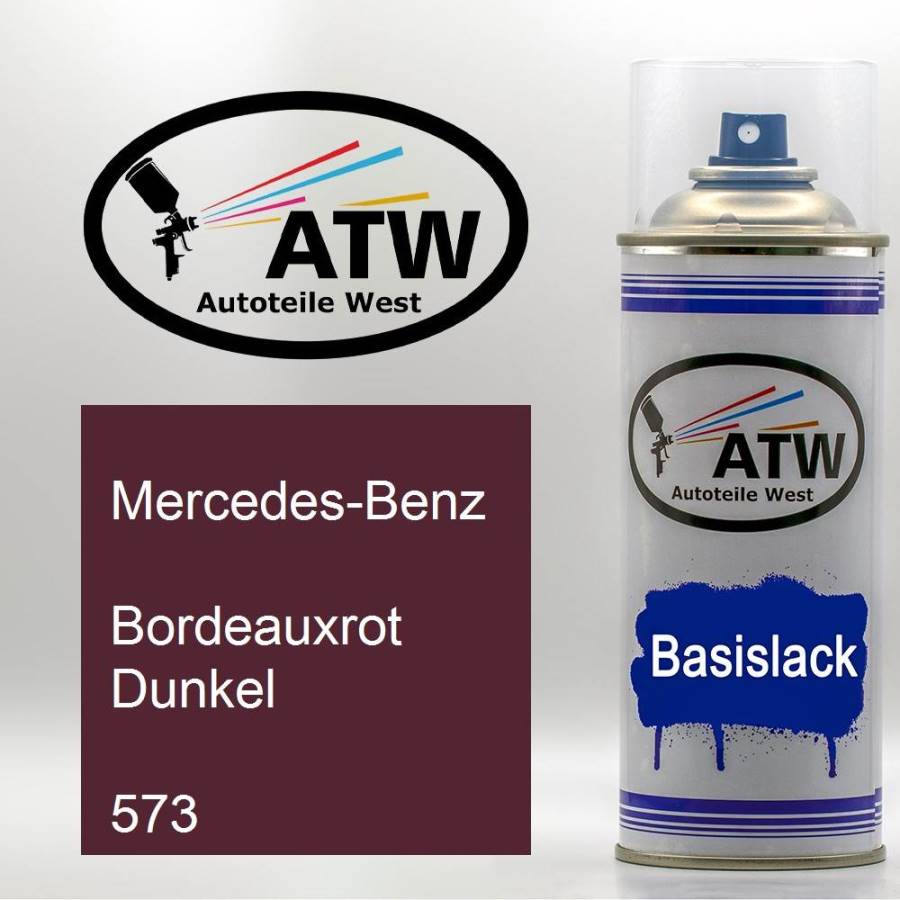 Mercedes-Benz, Bordeauxrot Dunkel, 573: 400ml Sprühdose, von ATW Autoteile West.